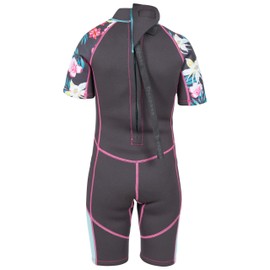 Trespass Girls Short Wetsuit Short with Back Zipper Posie Dark Grey