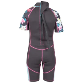 Trespass Girls Short Wetsuit Short with Back Zipper Posie Dark Grey