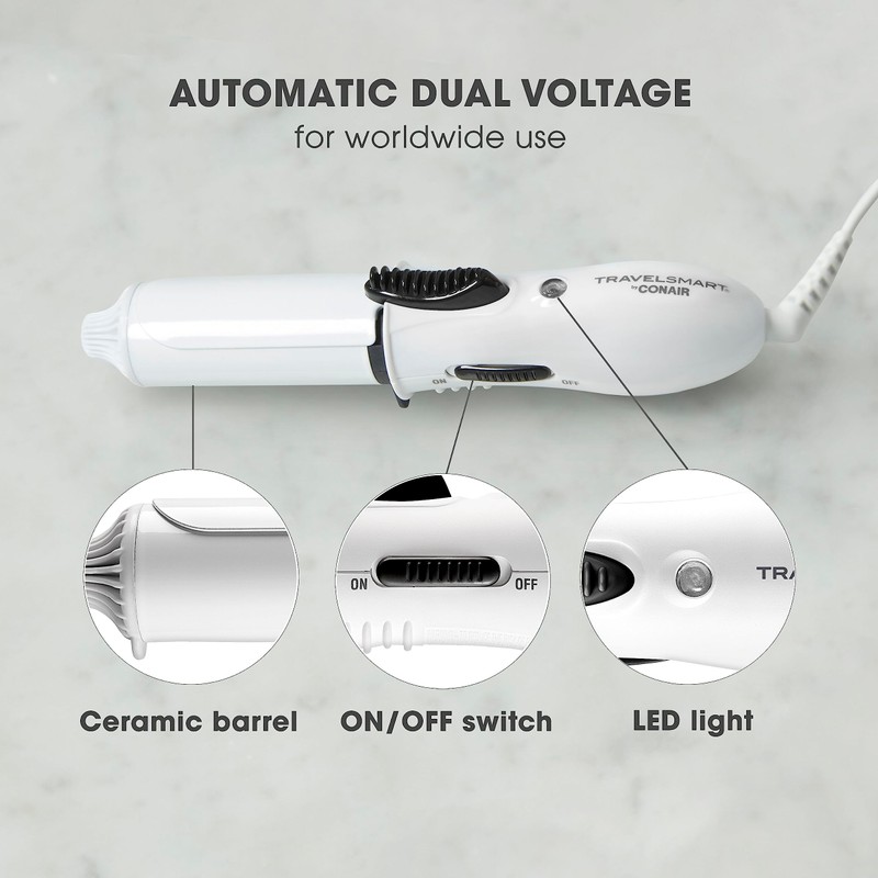 Conair Travel Curling Iron, Mini 1- Inch Ceramic Curling Iron