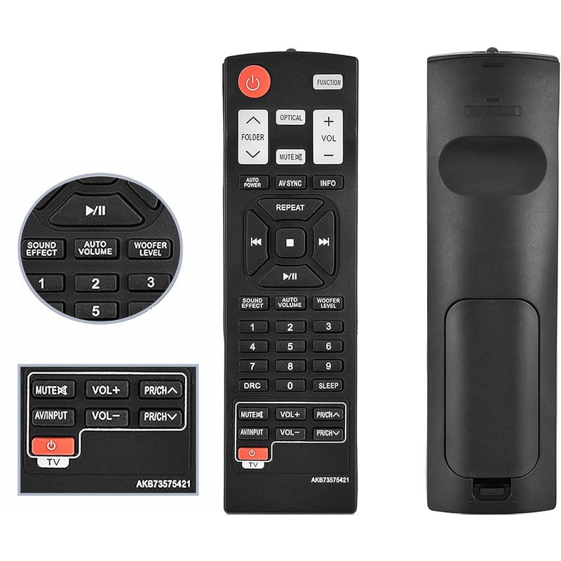AKB73575421 Remote Replacement for LG Soundbar NB3530A NB3531A NB4530A NB5540A