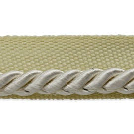 Trims by the Yard Ebony 1/8" Twisted Lip Cord Ivory | (10 Yard Cut) Trim