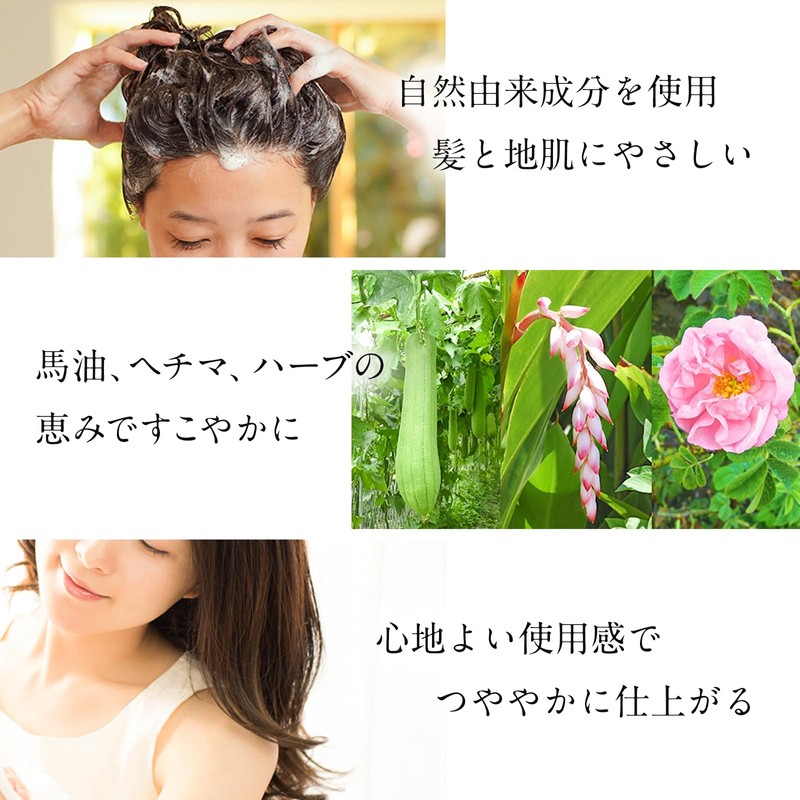 Nature's Four Scalp & Hair Care Mini Set, No Additives,
