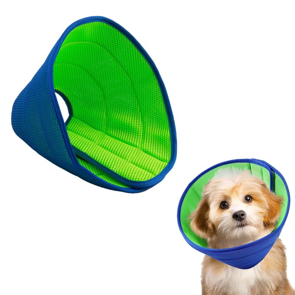 Dog Cone Collar, Soft Dog Cat Recovery Collar Adjustable Mesh