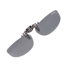 Cliponkeeper 9330-03 Polarized Bib Clip On Sunglasses Over Glasses UV Protection Ultra Lightweight Flip Up Unisex Wide Horizontal Type Keeper 9330-03