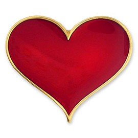 PinMart Red Heart Valentine's Day Magnetic Enamel Lapel Pin