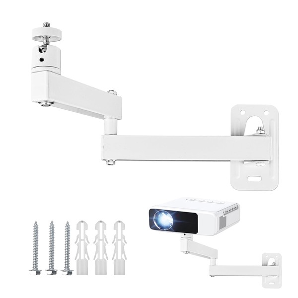 lemgyiamz Foldable Projector Wall Mount, Projector Mount Wall with 360°