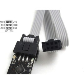 Fasizi USBASP USBISP AVR USBasp_H6 Programmer + 6 Pin Cable Ideal for Win7 Win10 Linux