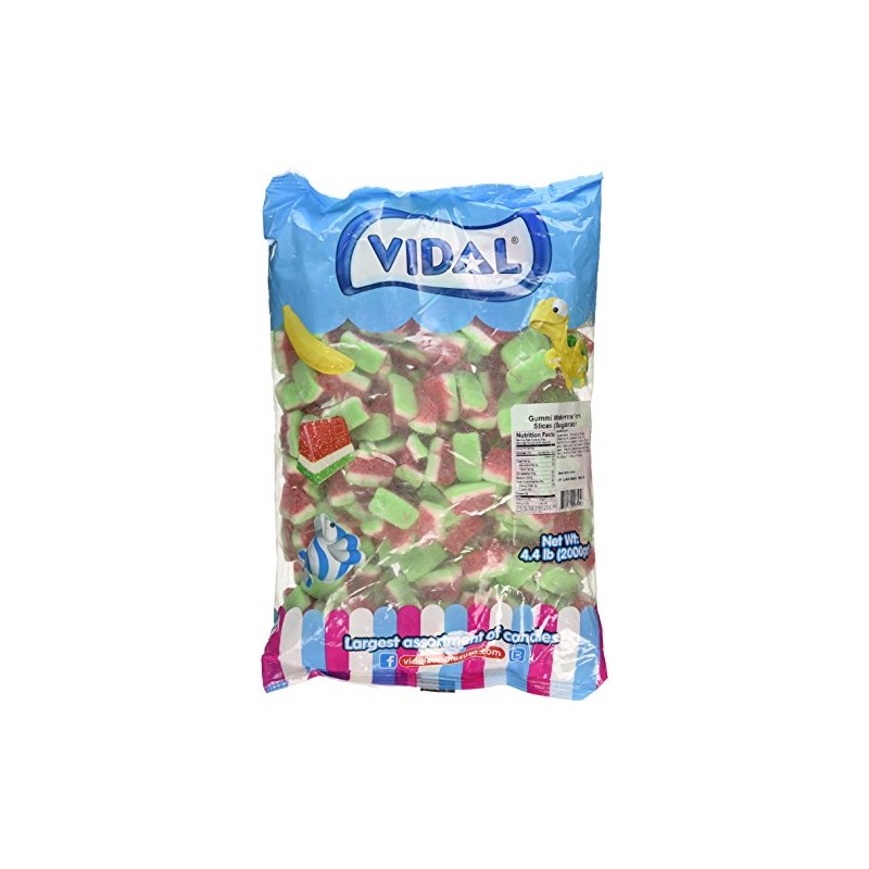 VIDAL CANDIES USA Gummi Watermelon Slice, 4.4 Pound