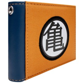 PocketGear DB-Z Dragon Turtle Hermit Master Emblem Ball Martial Arts Wallet / Purse Bi-Fold ID & Card, Orange