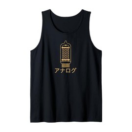 Retro Analog Tube Japanese Katakana Vintage Audiophile Tech Tank Top