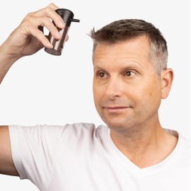 Caboki Hair Building Fiber + Built-In Spray Applicator (30-50 days supply). Light Brown