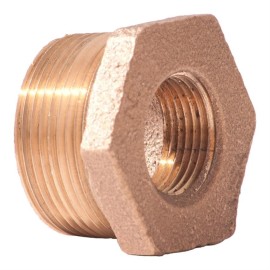 Merit Brass K414-1208 3/4" x 1/2" NPT Hex Head Pipe Bushing Brass