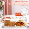 Qivine Bread Box for Kitchen Counter, Time Recording Bread Storage