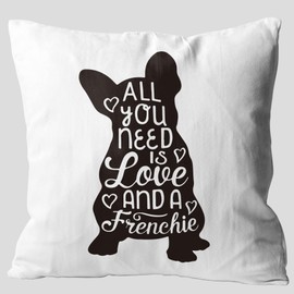 It’s Not Dog Hair It’s French Bulldog Glitter Throw Pillow Covers, Painting French Bulldog Gifts for Dog Lover. (French Bulldog (0037B))