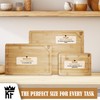 Bamboo Cutting Board Set for Kitchen Meal Prep & Serving,