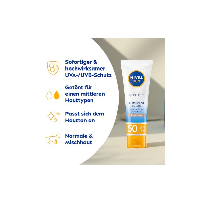 NIVEA SUN UV Gesicht get. Sonnenschutz BB ebenm. Hautbild 50ML