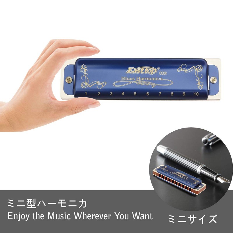 East top Harmonica Blues Harmonica 10 Hole Harmonica D Tone
