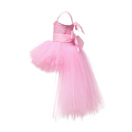 Pink Christmas Tutu Dress for Girls Tulle Dresses Fairy Princess Dress up for Kids Toddler Little Girl Birthday Party Outfit Size 9-10