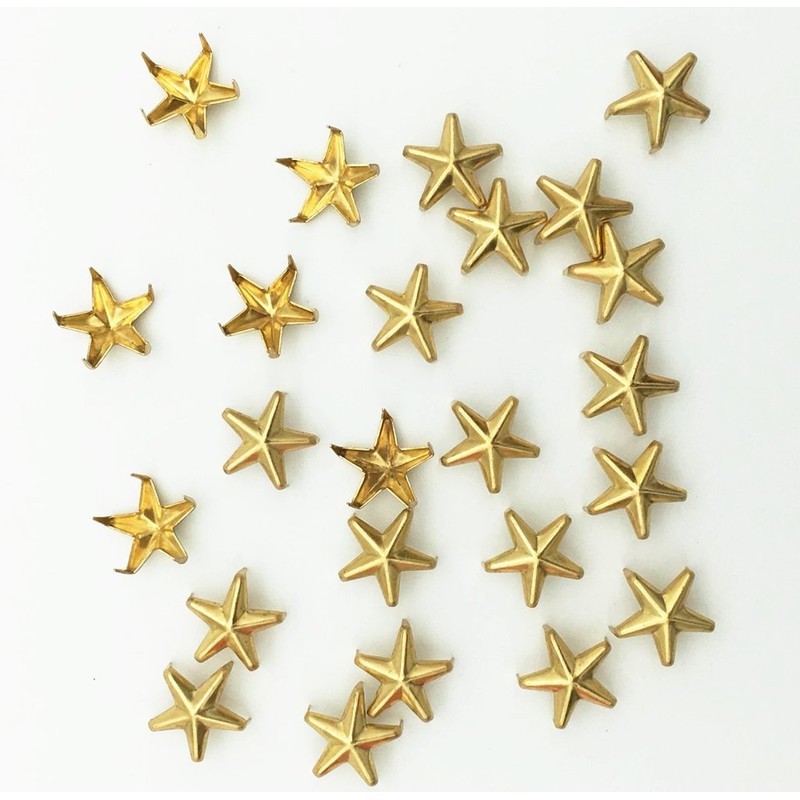 100pcs 10mm Star DIY Leathercraft Metal Punk Studs Rivet Spikes