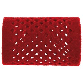 Metal Flocked Rollers 40 mm Red