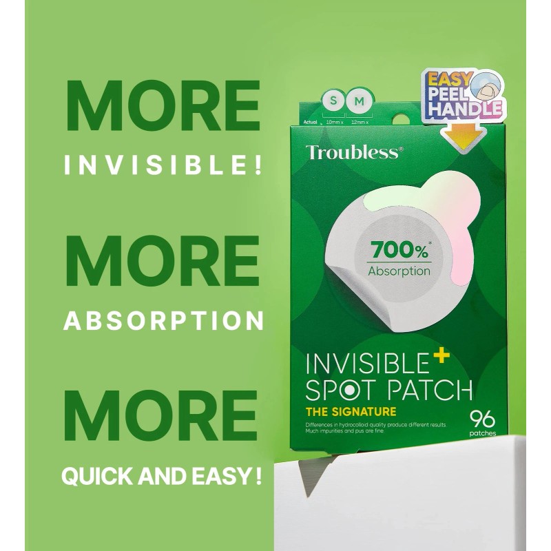 Troubless Invisible Pimple Spot Patch - 96 Ultra Thin Acne