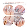 Vaguelly 4Pcs Nail Art Studs Decorative Zircon Charms for DIY