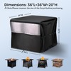 UNUN Fire Pit Covers Waterproof, Patio Firepit Covers Square Heavy