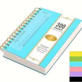 Spiral Journal Notebook, A5 Lined Hardcover Notebook For Women Men Work School Travel, 300 Pages PVC Cover Notepad For Note Taking, College Ruled Notebook With 100GSM Thick Paper, 5.7'' X 8.4'' - 1: Blue, Spiral: A5-Spiral