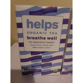 Helps 2x 16ct Helps Organic Tea Breathe Well For Respiratory Health W/Eucalyptus Etc