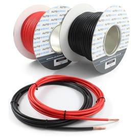 70 AMP Rated 10mm² 8 AWG Single Core Stranded Copper Cable RED BLACK 12v 24v Thin Wall Wire (5M 10M 20M 30M) (Red, 10M Coil)