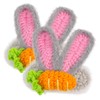 WOONEKY 2pcs Cute Bunny Ear Hair Clips for Rabbit Ear