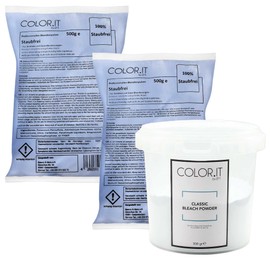 COLOR.IT by BM Bleaching Powder (Pack of 2) 500 g Each with Storage Tin