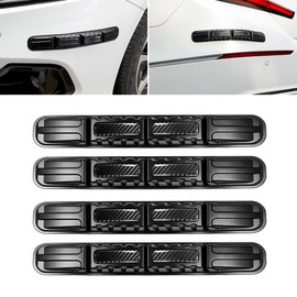 NHHEO 4Pcs Car Bumper Guard Strip, Universal Front Rear Bumper Protector Anti-Collision Anti-Scratch for Cars SUV Pickup Truck(Carbon Fiber)