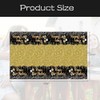 Zmupl Black Gold Birthday Table Cloth, Happy Birthday Tablecloth 137x274cm