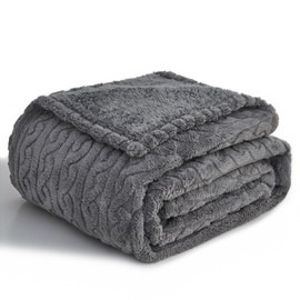 lifein Waterproof Dog Blankets for Dogs - Calming Cat Blanket for Couch Protector Washable, Long Faux Fur Pet Throw Blanket for Large/Small Dogs/Puppy,Furniture Protection (Grey, 85 * 57inches)