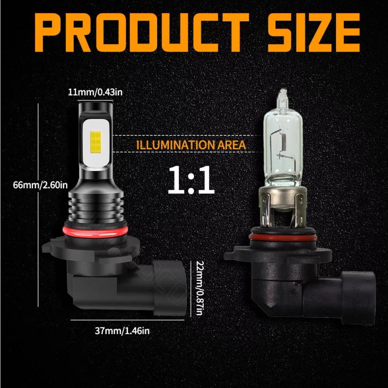 AUIMSOCO 9005 9006 H11 LED Combo Headlight Fog Light Kit