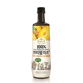 Fruit Vinegar Drink Bottle(900ml, 30.43 Fl Ounces), Petitzel Micho Collection; CJ 쁘띠첼 미초, 마시는 식초 | Pineapple(파인애플)
