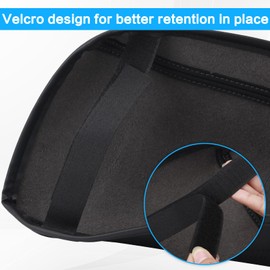RIDLOG Center Console Cover Fit for Toyota Camry 2025 Seat Leather Arm Rest Armrest Cover Durable Console Cover Replacement for LE/SE/XLE/XSE Console Lid Cover Pad Protector (Black+Black Stitches)