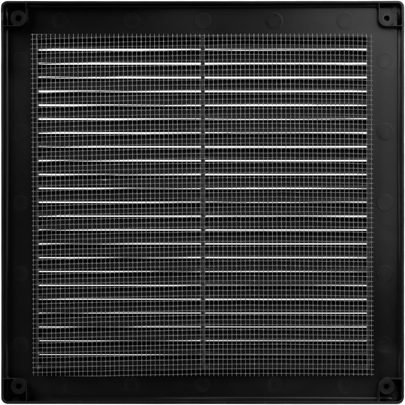 Vent Systems 8" x 8" Inch (Opening Dimensions) Plastic Black
