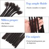 Dreadlocks Locks Natural Hair Extension 6 Inches 0.5cm Natural Black