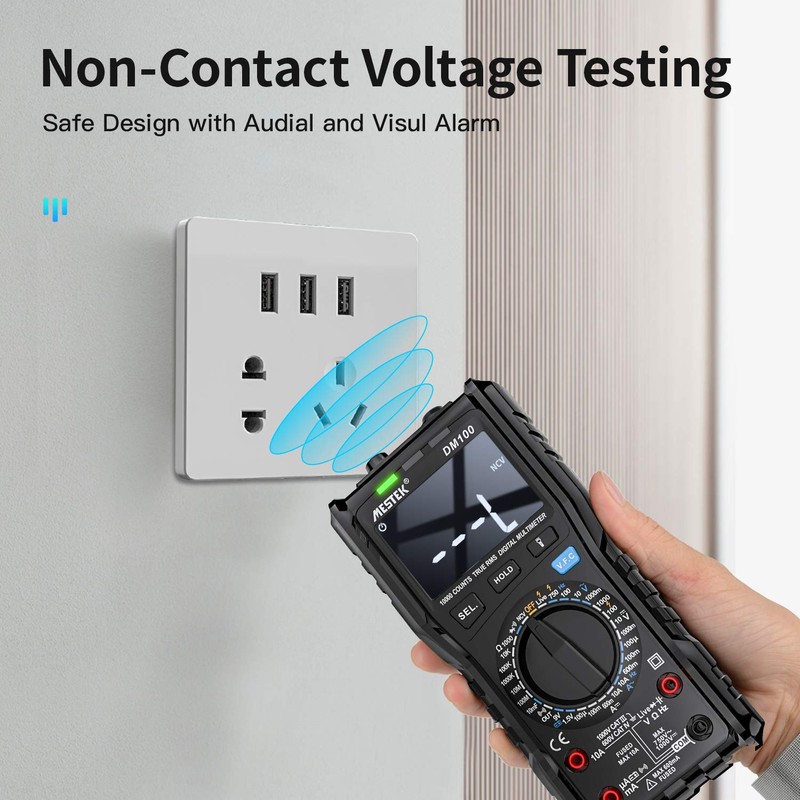 Digital Multimeter Voltage Tester AC DC Current TRMS Electric Meter