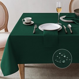 Softalker Tablecloth Christmas Table Cloth 80 x 80 cm Washable Jacquard Geometric Tablecloth Green Table Cloth Elegant Table Cloth Decoration for Outdoor Garden Table Living Room Table Coffee Table