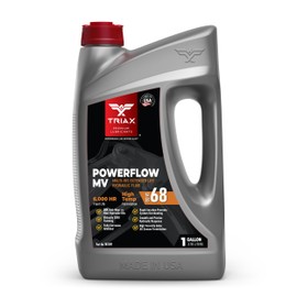 TRIAX Powerflow MV 68 Premium HLP Hydraulic Oil, 6000 Hour Extended Life, Double Anti-Wear, True All Season, -40 F Pour Point (1 Gallon)
