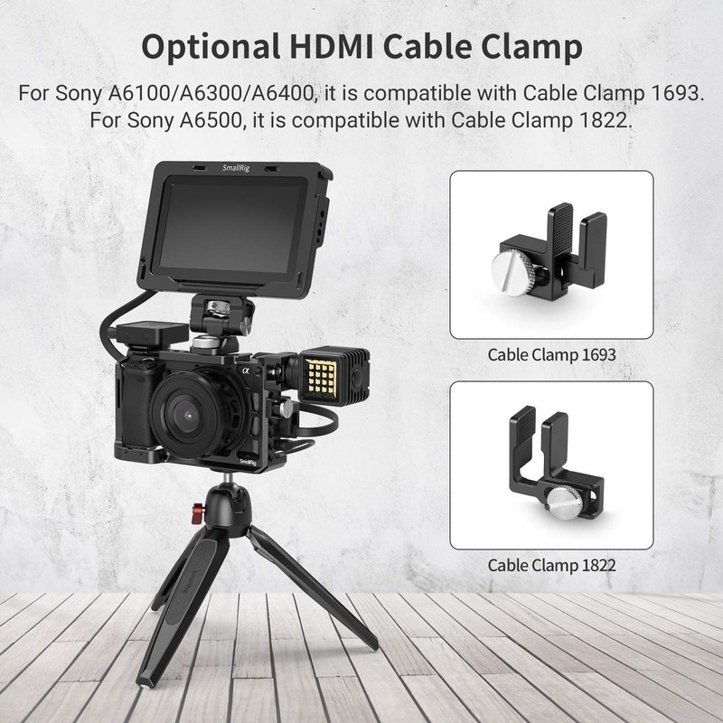 SMALLRIG A6100/A6300/A6400/A6500 Cage Camera, Jaula de Camara con 1/4 Tornillo