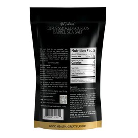 The Spice Theory “Old Fashioned” Citrus Smoked Bourbon Barrel Salt - Caribbean Flavor with NO Artificial Flavors - Physician Crafted Seasoning for citrus marinades, cocktail rims, salad dressings - 4.0 oz. Resealable Stand Up Pouch - Gluten-Free and No M