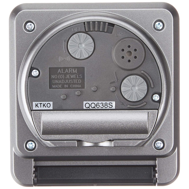 Seiko Clock QQ638S Table Clock, Alarm Clock, Analog, Small, Body