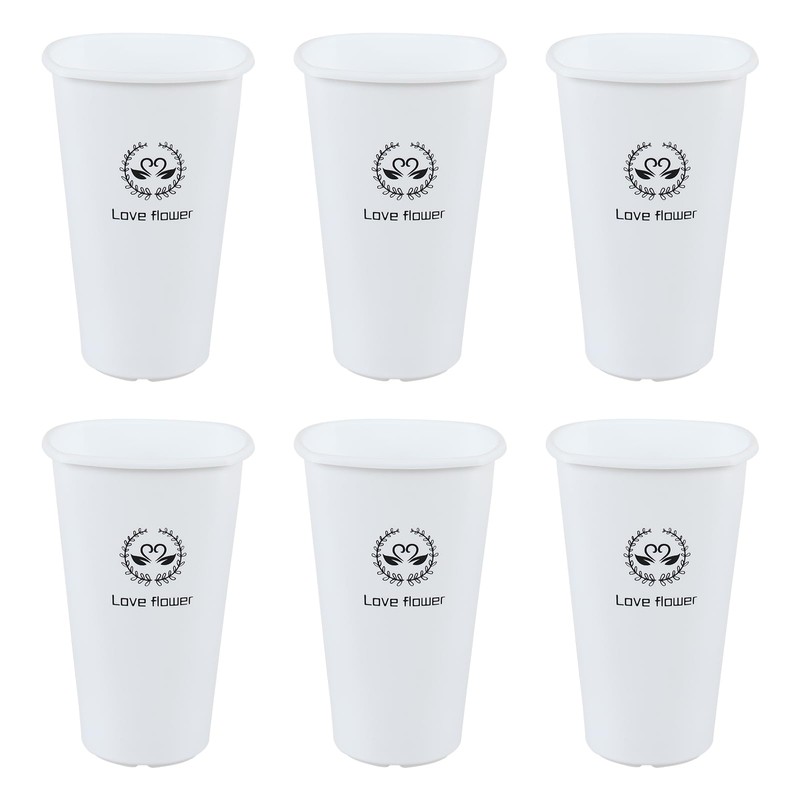 Zerdyne 6 Pack Flower Buckets for Cut Flowers, 12 Inch