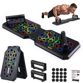 YUDSKU Tabla de Flexiones 44 en 1, Push Up Board Multifuncional, Soporte para Lagartijas, Kit de Ejercicio en Casa, Ideal para Fitness, Gimnasio en Casa, Compatible con Bandas de Resistencia