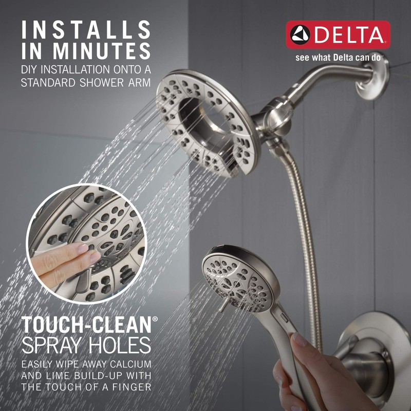 Delta Arvo 14 Series Brushed Nickel Shower Faucet Set with