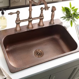 Kitchen Sink Antique Copper Finish Garbage Disposal Flange Stopper, One Size Disposal Rim, Fit 3-1/2 Inch Standard Sink Drain Hole 2.85" Height